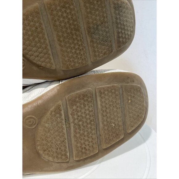 VTG Thom McAn Leather Slip On Mules Flats Women 6 White Comfort Old Money Japan - Picture 10 of 10